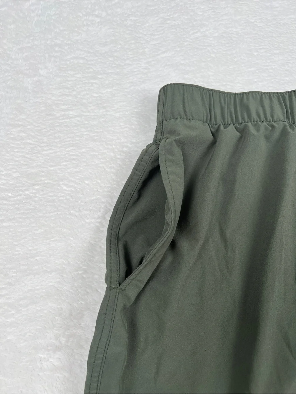 Abercrombie & Fitch Stretch Athletic Running Shorts Green Size L 5”